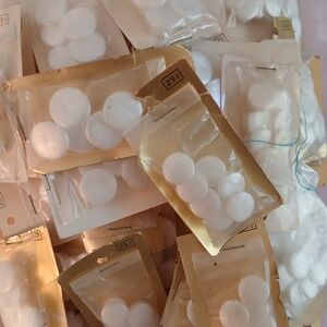 Vintage White Button Lot On Card NWT